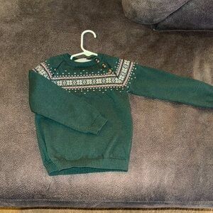 Edgehill Collection. 4T. Dark Green. Festive Sweater.